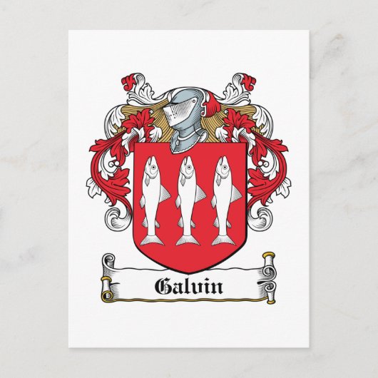 Galvin Family Crest Briefkaart (Voorkant)