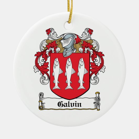 Galvin Family Crest Keramisch Ornament (Voorkant)