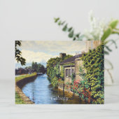 Galway City Ireland Schilderachtig Canal Uitzicht Kaart (Staand voorkant)