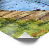 Galway City Ireland Schilderachtig Canal Uitzicht Perfect Poster (Hoek)