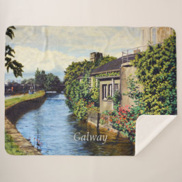 Galway City Ireland Schilderachtig Canal Uitzicht Sherpa Deken