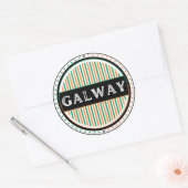 Galway City Pride Embleem – Ierse Identiteit Ronde Sticker (Envelop)