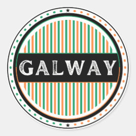 Galway City Pride Emblem – Irish Identity Ronde Sticker