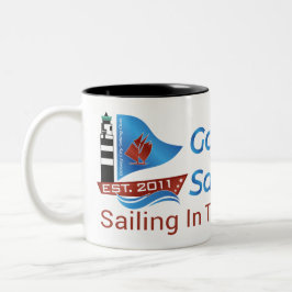Galway City Sailing Club - Logo Solid Tweekleurige Koffiemok