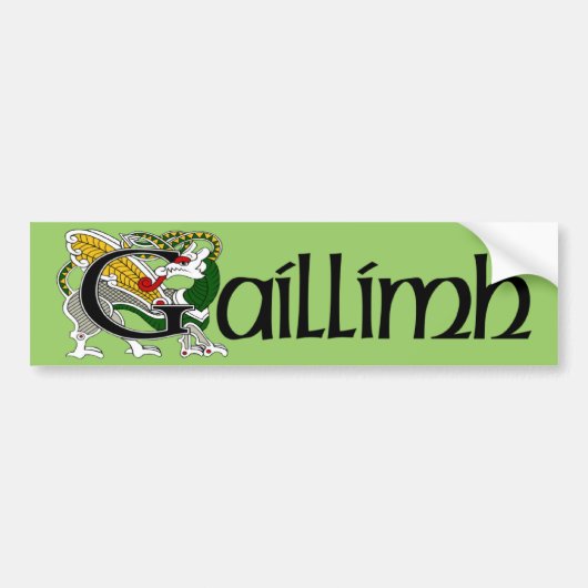 Galway (Gaelic) Bumpersticker (Voorkant)