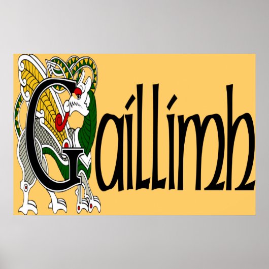 Galway (Gaelic) Poster Print (Voorkant)
