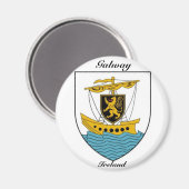 Galway Ierland antiek wapen Magneet (Voorkant / Achterkant)