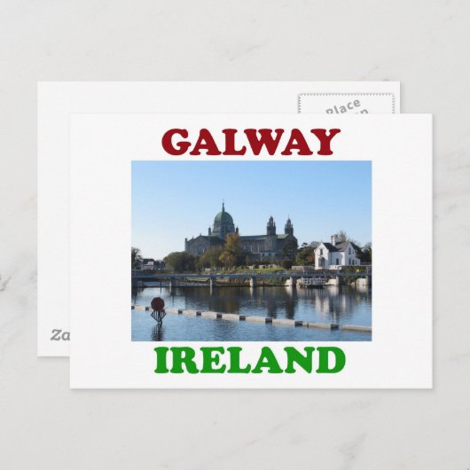 Galway Ierland Briefkaart (Voorkant / Achterkant)
