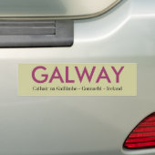 Galway Ierland Bumpersticker (Op auto)