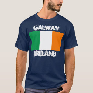 Galway, Ierland met Ierse vlag T-shirt