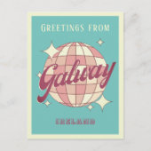 Galway Ierland Retro Briefkaart (Voorkant)