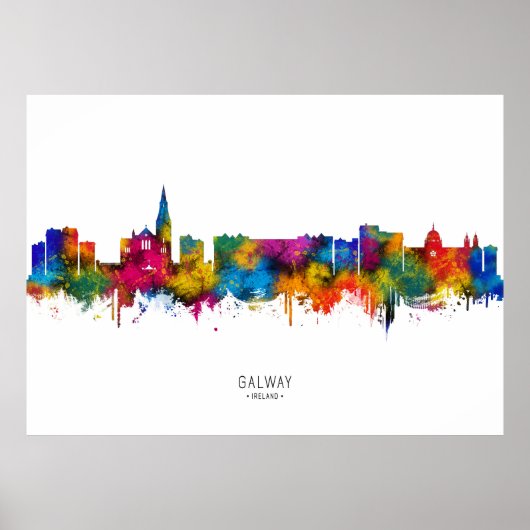 Galway Ierland Skyline Poster (Voorkant)