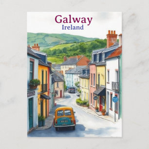 Galway Ierland Vintage Bekende Reisbestemming Briefkaart