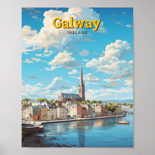 Galway Ierland Vintage Travel Poster