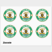 Galway Ireland Circle Embleem Ronde Sticker (Vel)