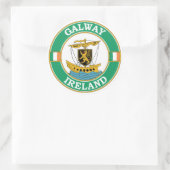 Galway Ireland Circle Embleem Ronde Sticker (Tas)