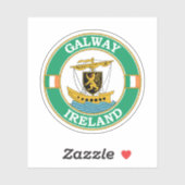Galway Ireland Circle Embleem Sticker (Vel)