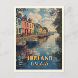 Galway Ireland Retro Irish Landmark Briefkaart