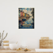 Galway Ireland Retro Irish Landmark Poster (Keuken)