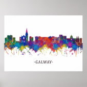 Galway Ireland Skyline Poster (Voorkant)