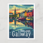 Galway Ireland Vintage Famous Travel Place Briefkaart (Voorkant)