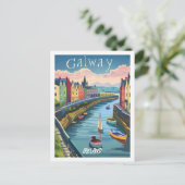 Galway Ireland Vintage Famous Travel Place Briefkaart (Staand voorkant)