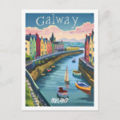 Galway Ireland Vintage Famous Travel Place Briefkaart (Voorkant)