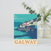 Galway Ireland Vintage Famous Travel Place Briefkaart (Staand voorkant)