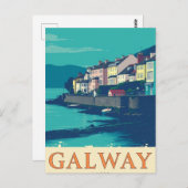 Galway Ireland Vintage Famous Travel Place Briefkaart (Voorkant / Achterkant)