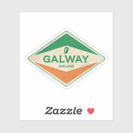 Galway Ireland Vintage Sticker (Vel)