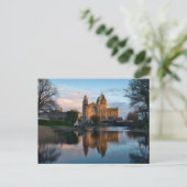 Galway kathedraal weerspiegeld in het water in Ier Briefkaart (Staand voorkant)