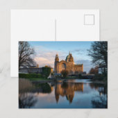 Galway kathedraal weerspiegeld in het water in Ier Briefkaart (Voorkant / Achterkant)