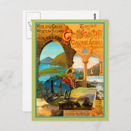 Galway Reisposter Briefkaart (Voorkant / Achterkant)