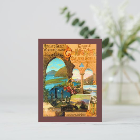 Galway Reisposter Briefkaart (Staand voorkant)