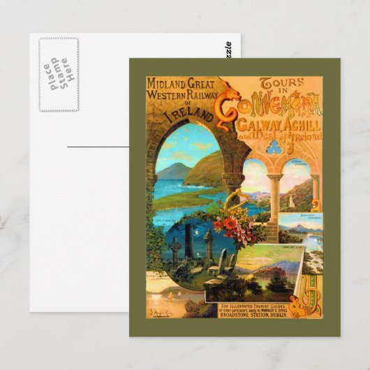 Galway Reisposter Briefkaart (Voorkant / Achterkant)