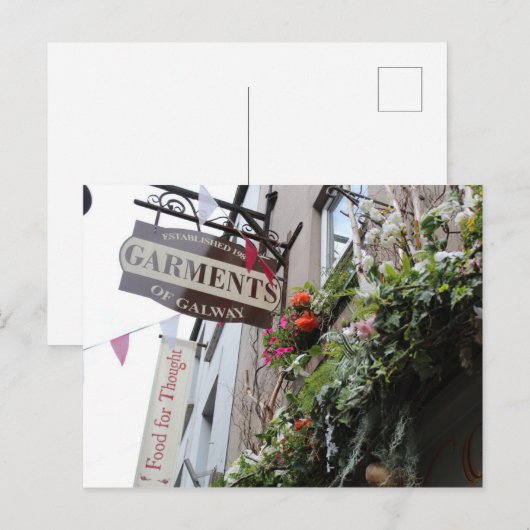 Galway Shop Sign Briefkaart (Voorkant / Achterkant)