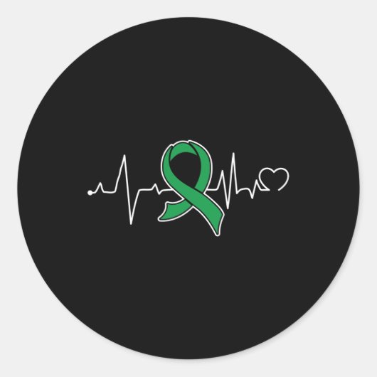 Galweg kankerbewustzijn supporter lint ronde sticker (Voorkant)