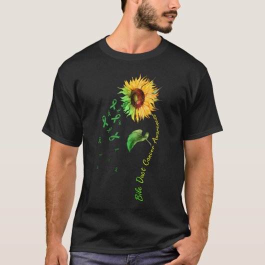 Galweg kankerbewustzijn zonnebloem t-shirt (Voorkant)