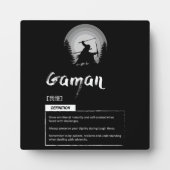Gaman - Japans concept voor succes Fotoplaat (Voorkant)