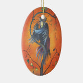 Gamaun de profetische vogel met gevlekte veren keramisch ornament (Rechts)