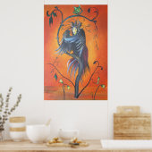 Gamaun de profetische vogel met gevlekte veren poster (Keuken)