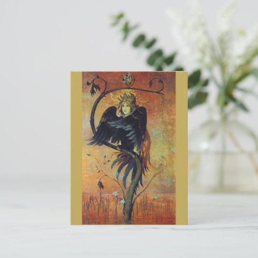 Gamayun: De profeet Bird Fantasy Art Briefkaart (Staand voorkant)