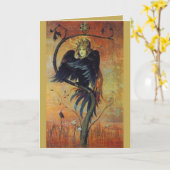 Gamayun: De profeet Bird Fantasy Art Kaart (Gele Bloem)