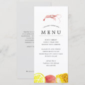 Gamba-kook | Zeevruchten koken Thema Grijs Menu (Voorkant / Achterkant)