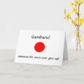 Gambaru!-wenskaart Kaart (Gele Bloem)