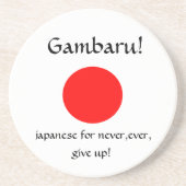 Gambaru. Zandsteen Onderzetter (Voorkant)