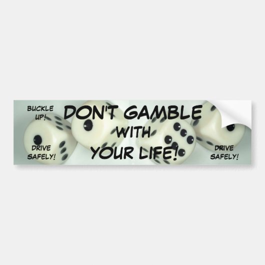 GAMBEL NIET! BumperSticker (Voorkant)