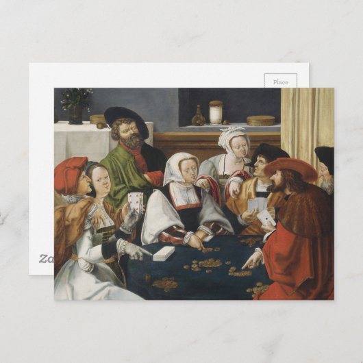 Gambelers van oud briefkaart (Voorkant / Achterkant)
