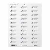 Gambels Kwartel Vogel Illustratie Etiket (Full Sheet)