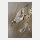 Gambels Quail Theedoek (Verticaal)